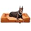 Luxury Orthopedic Dog Bed with Bolster – Memory Foam Comfort for Large and Medium Dogs, Washable Cover, Anti-Slip Bottom